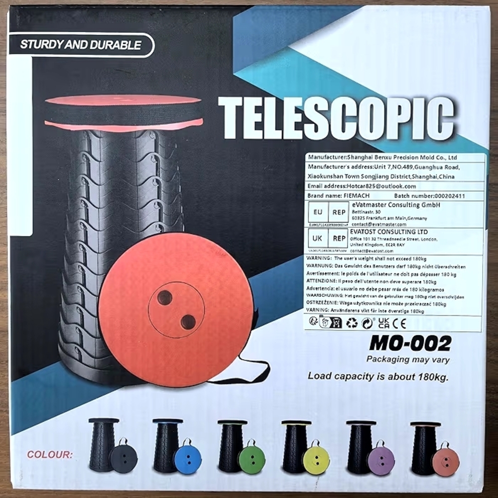 Telescopic Stool with Black Seat